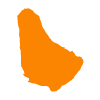 orange silhouette of a stylized hand symbolizing connection and creativity representing 4 key concepts